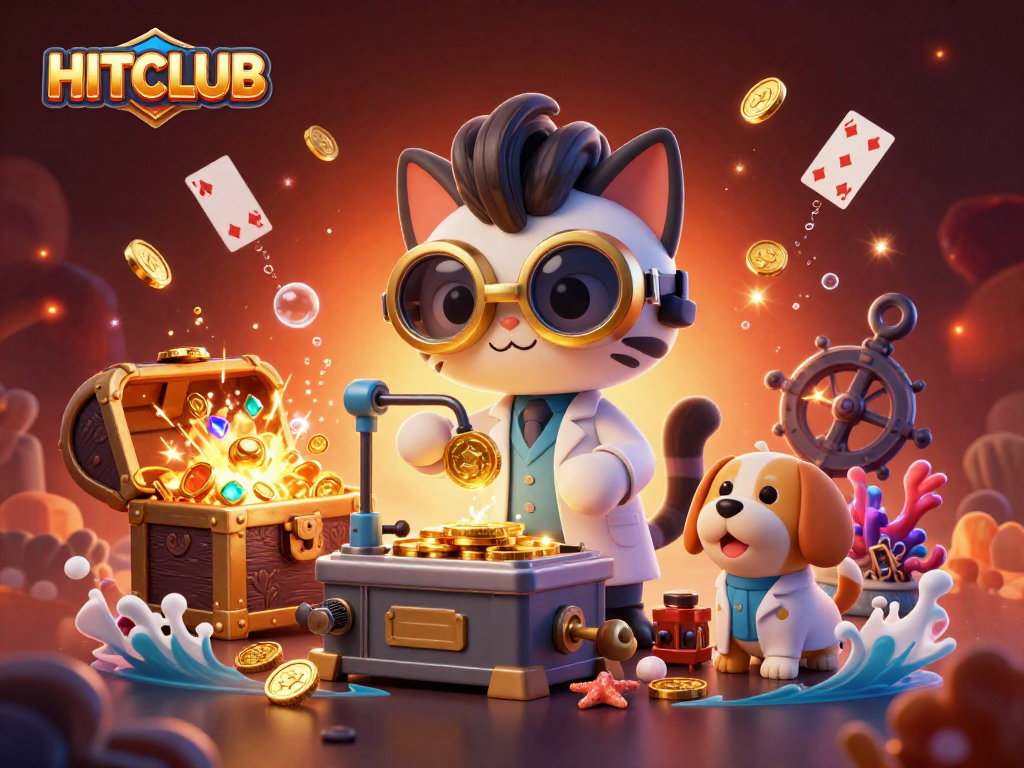 Win big at HITCLUB with thrilling underwater casino adventures featuring vibrant treasures and playful characters.