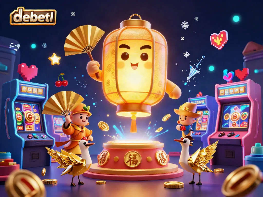 Experience vibrant gameplay at debetl with a captivating casino scene featuring colorful elements and lucky symbols.